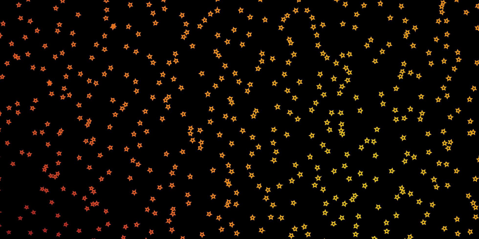 Fondo de vector rojo oscuro, amarillo con estrellas de colores.