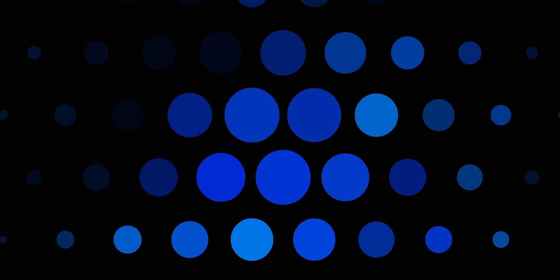 Fondo de vector azul oscuro con círculos