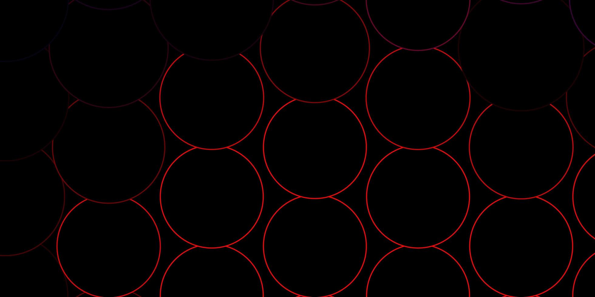 Dark Orange vector template with circles