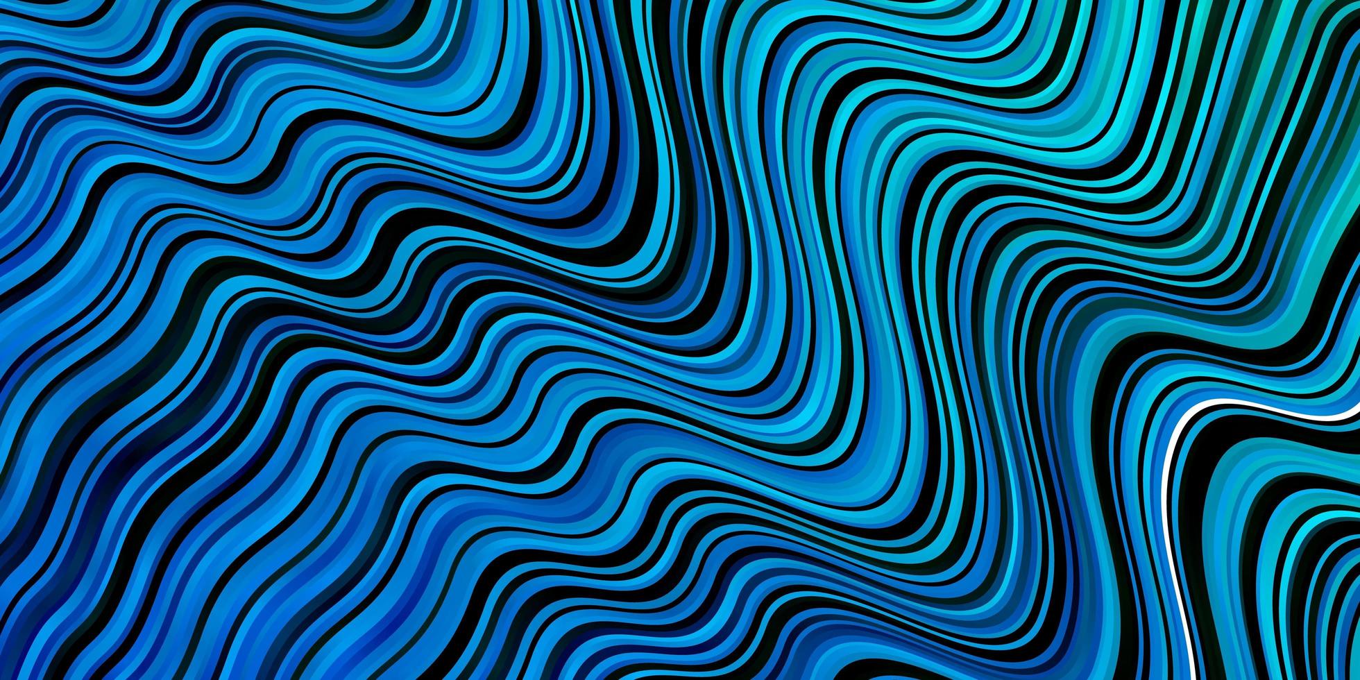 patrón de vector azul oscuro con líneas torcidas