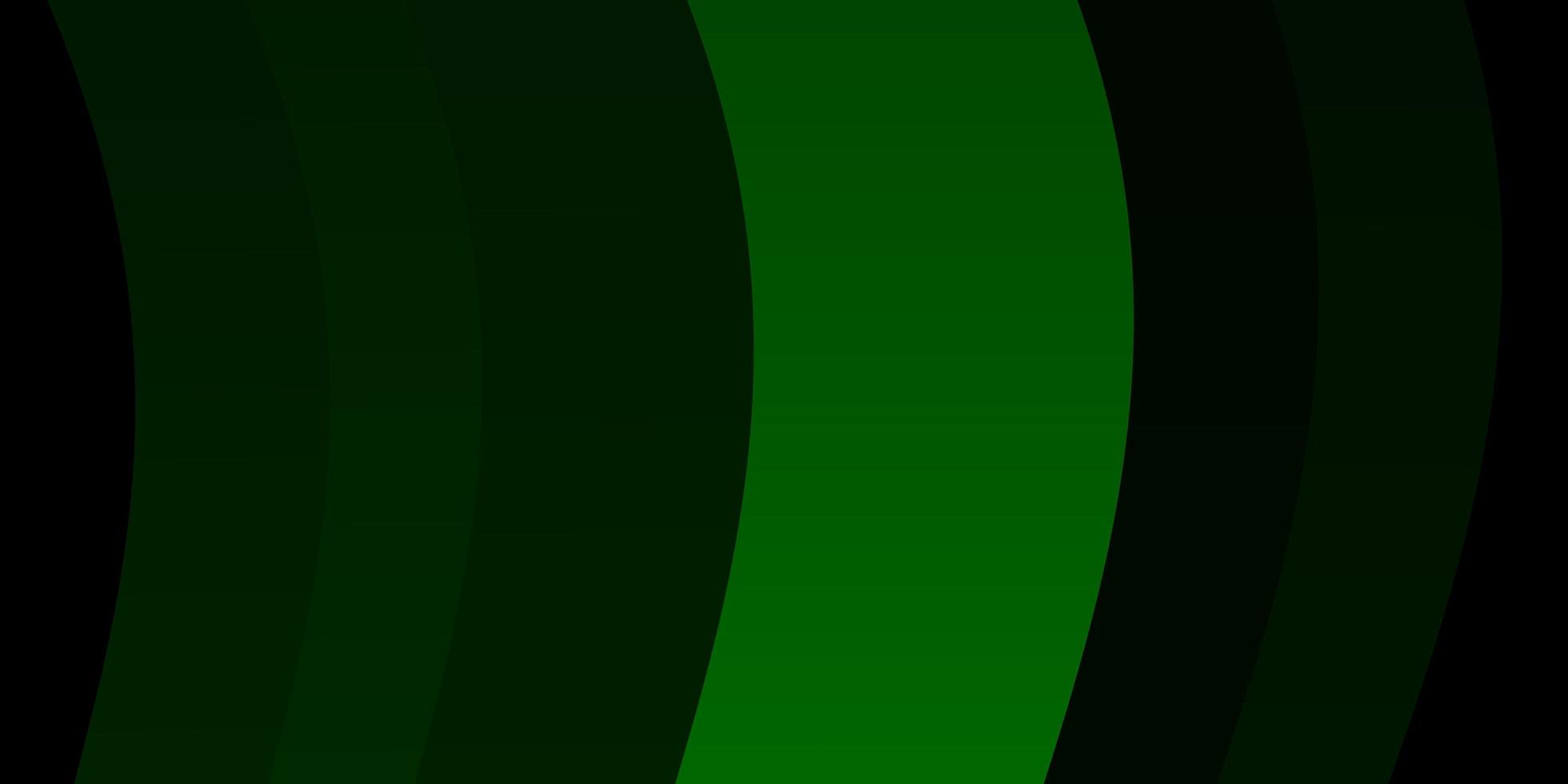 Dark Green vector pattern with wry lines.