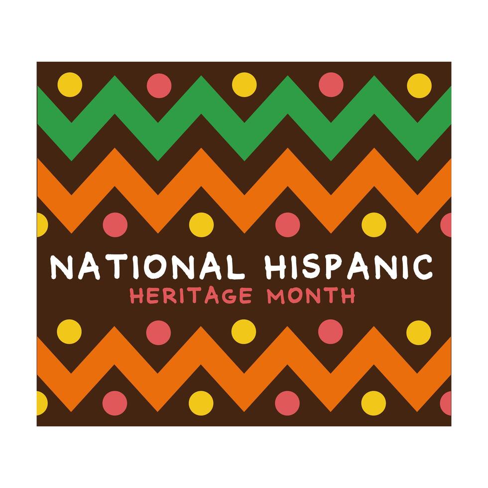 national hispanic heritage lettering with paint frame flat style icon vector