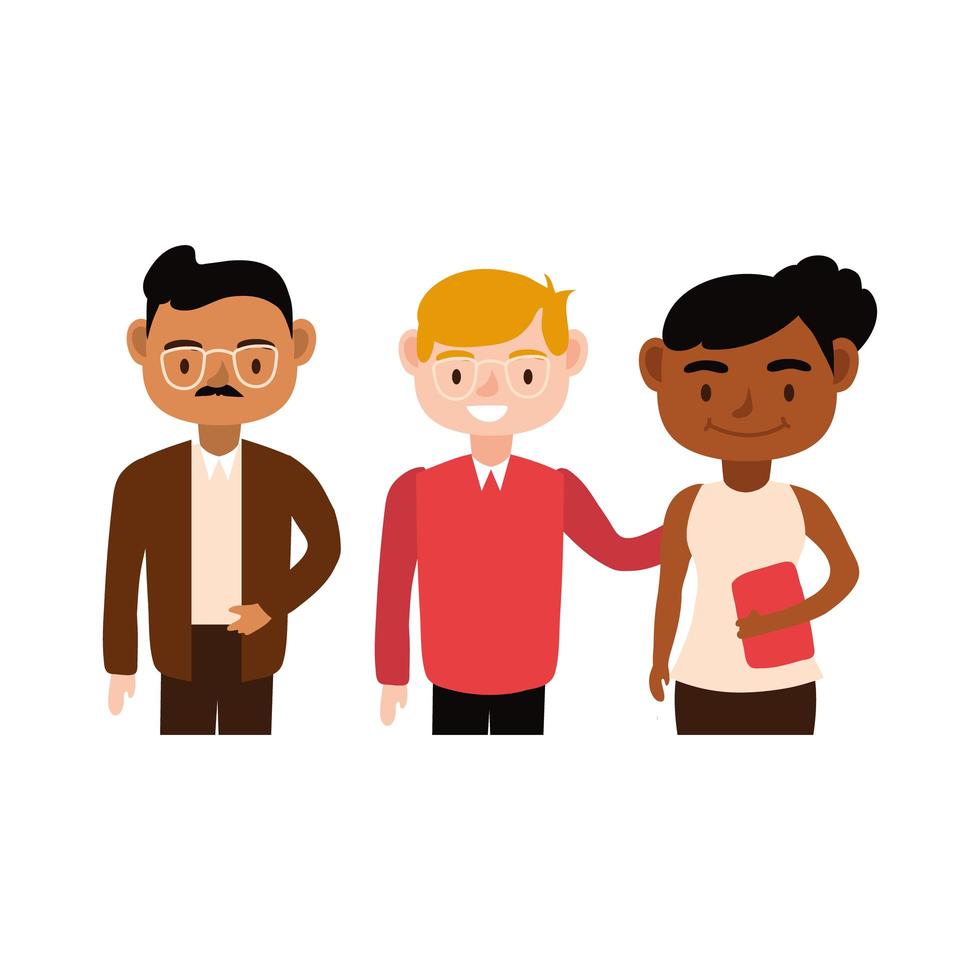 set of diverse teachers vector