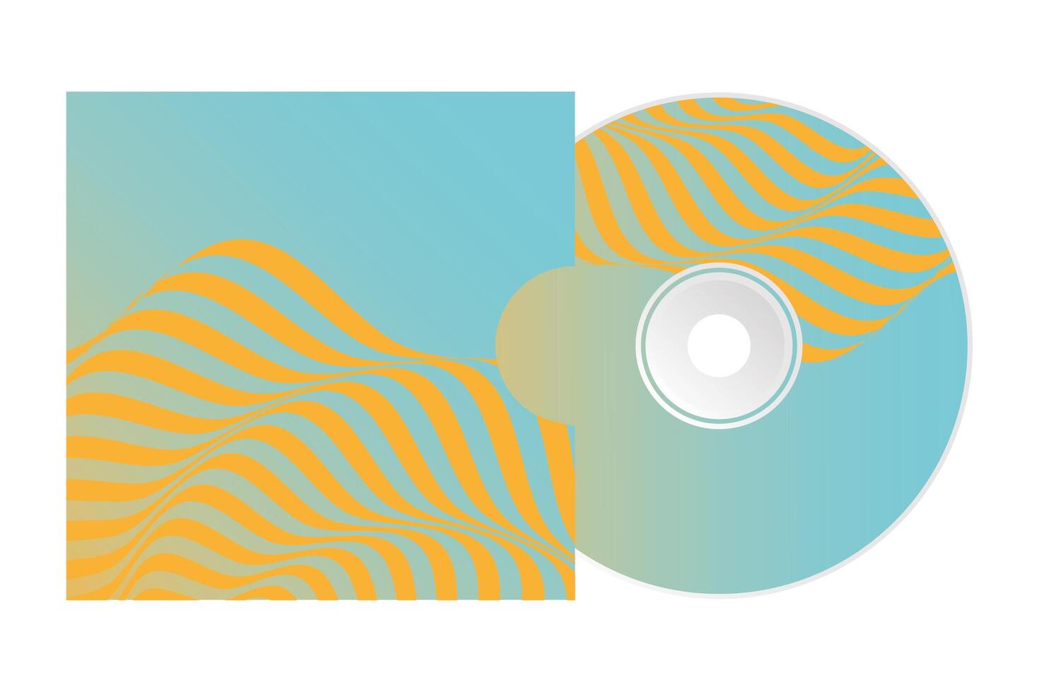 Isolated mockup cd design vector