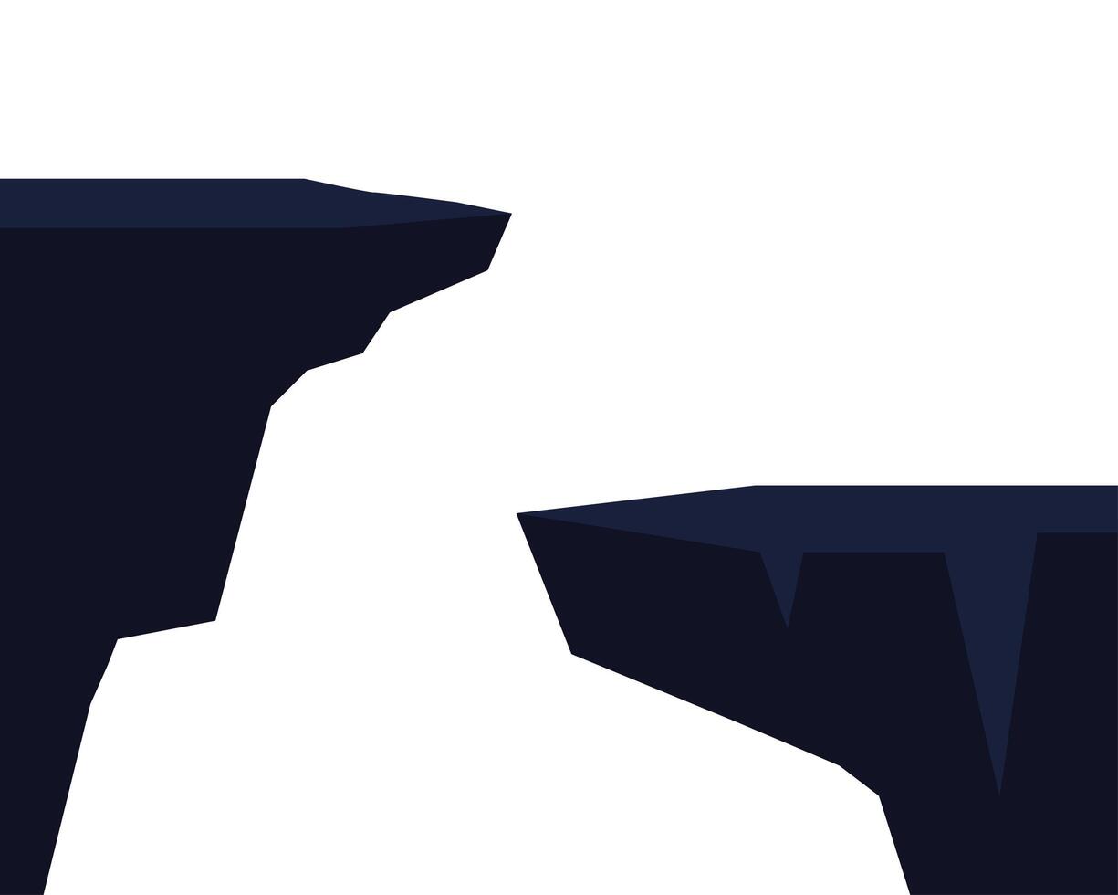 Isolated two cliffs design vector