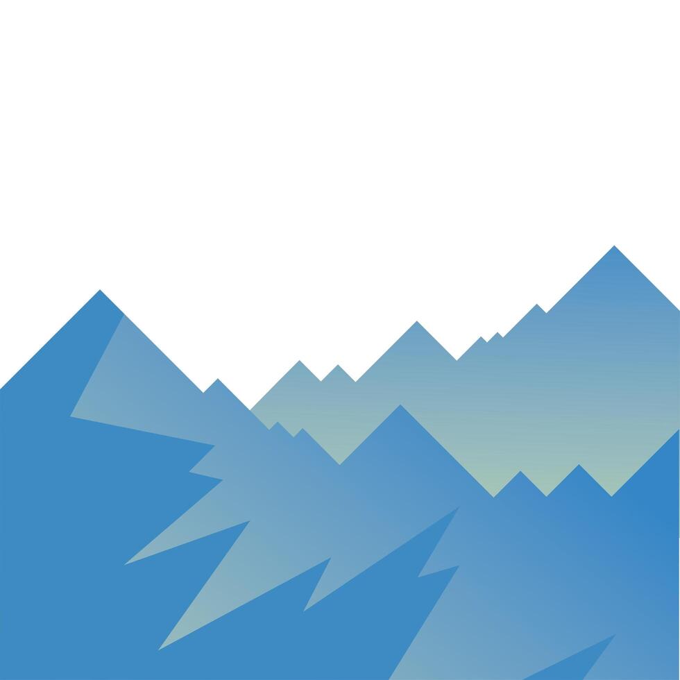 blue mountains landscape design vector