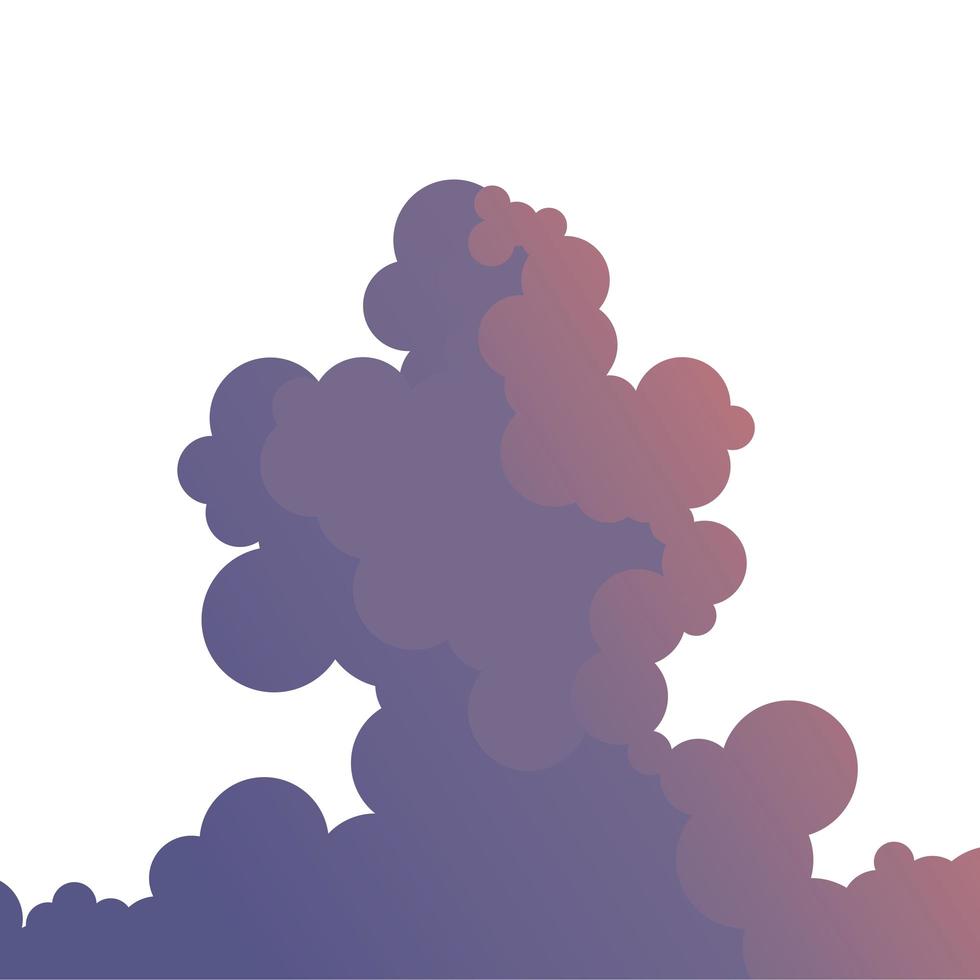 Isolated purple cloud shape vector design