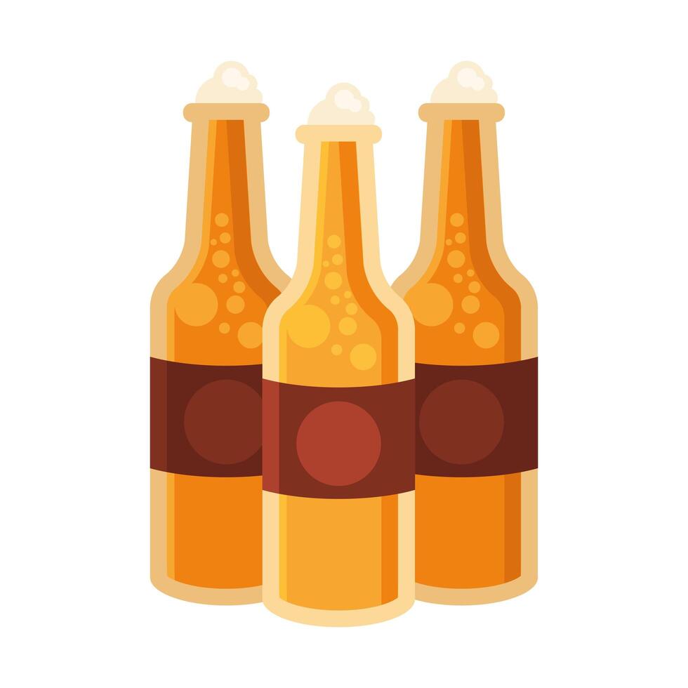 beer bottles icon design vector