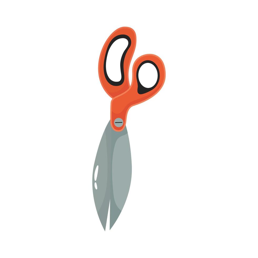 scissors gardening tool flat style icon vector
