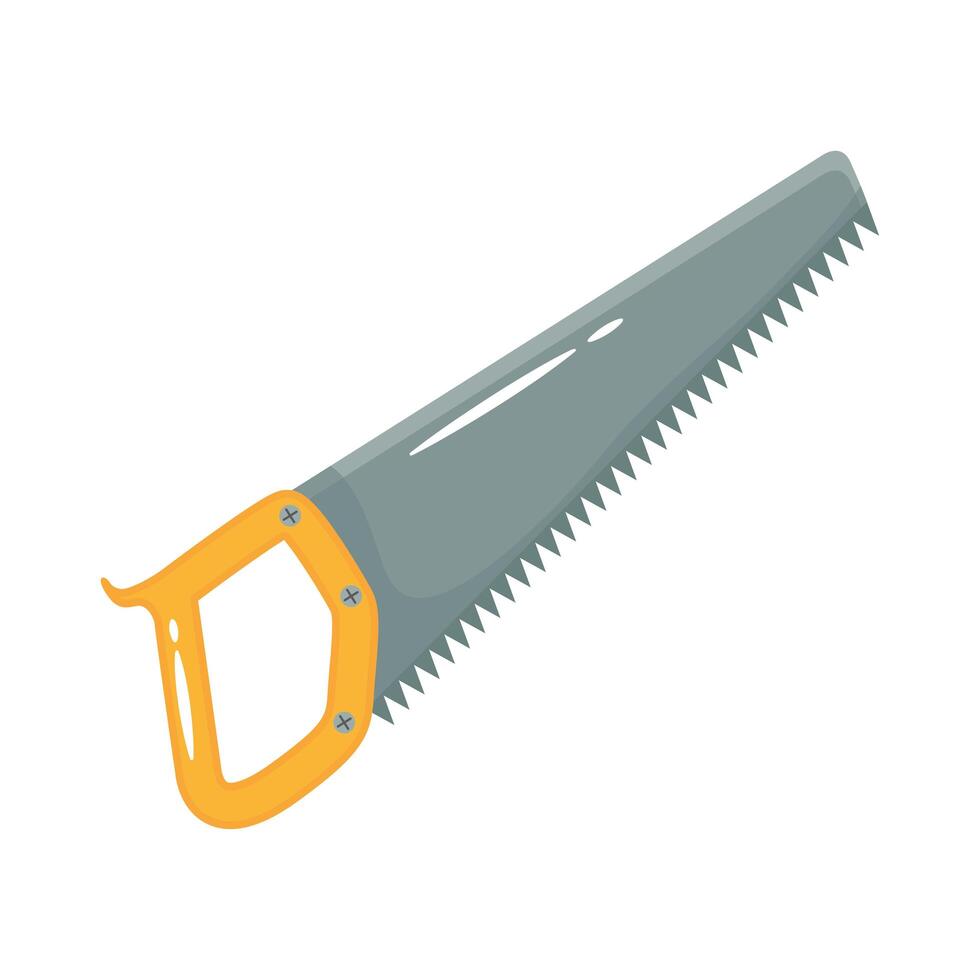 handsaw tool flat style icon vector