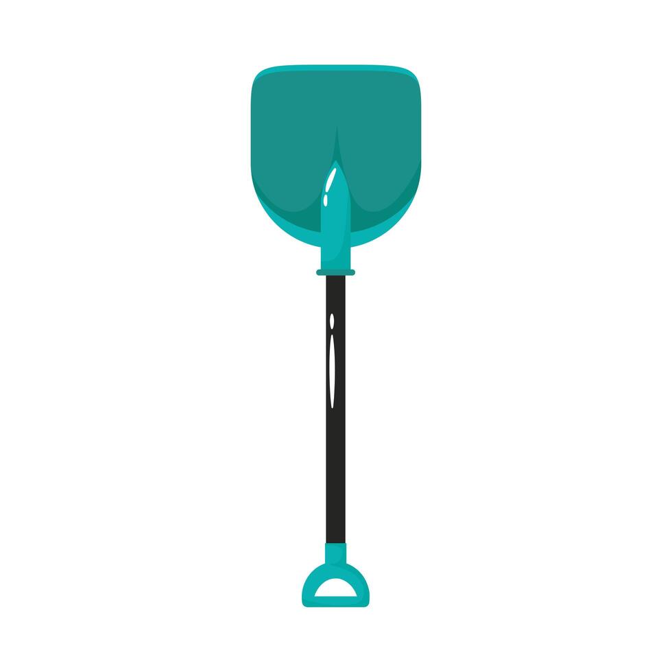 shovel gardening tool flat style vector