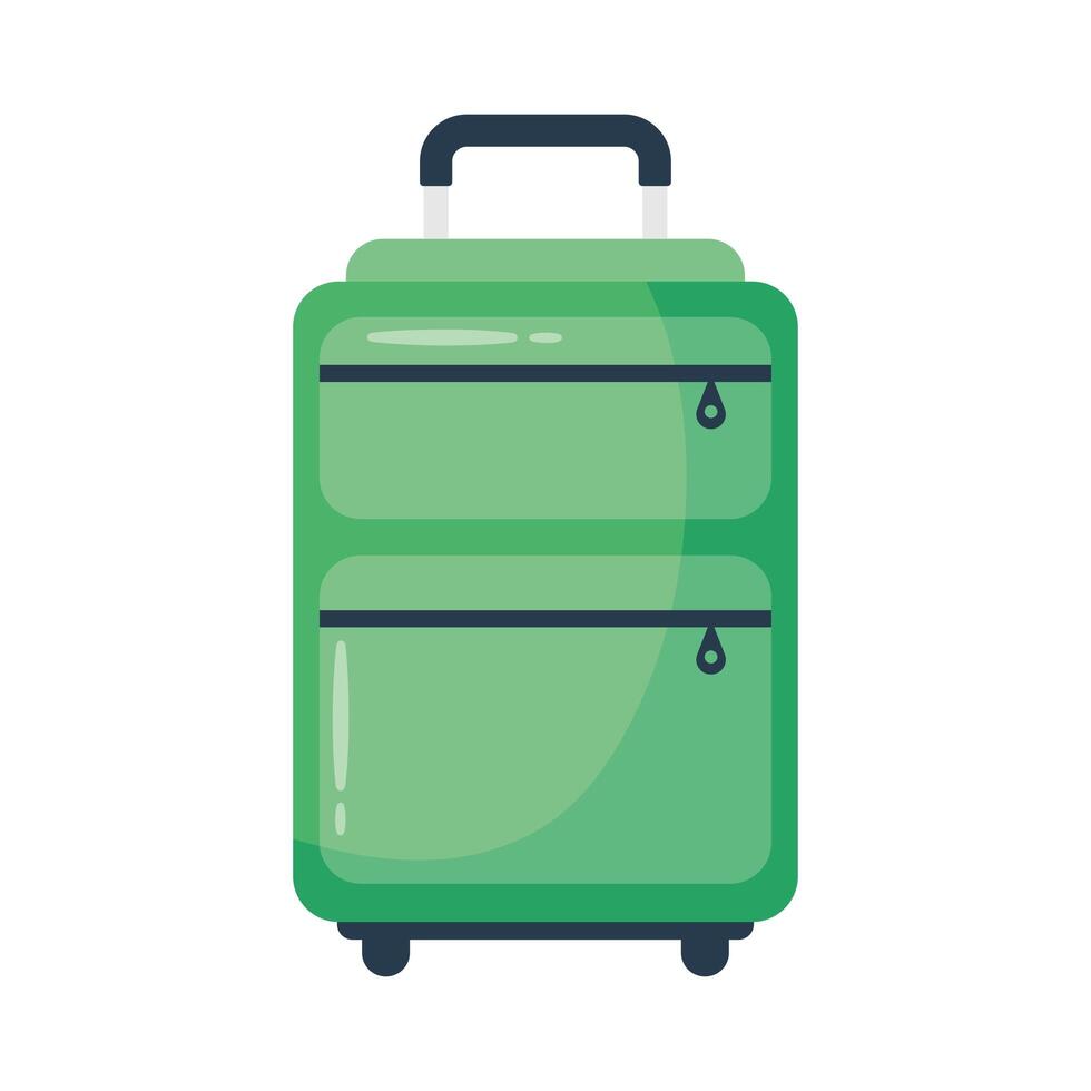 travel suitcase flat style icon vector