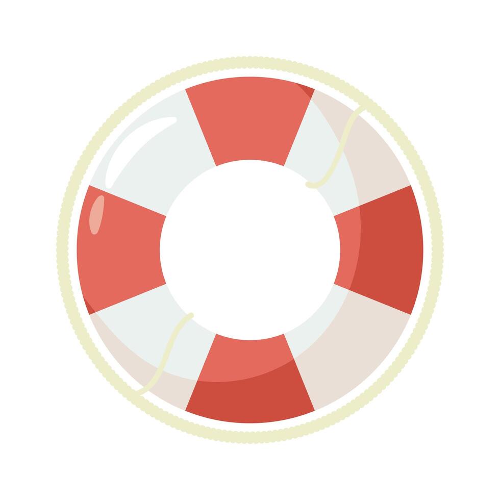 icono de estilo plano de flotador de salvavidas vector