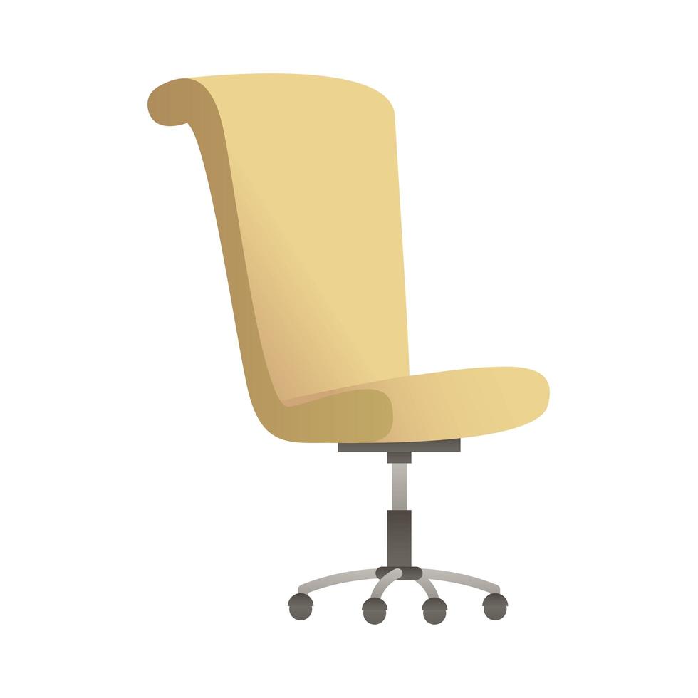 Silla de oficina elegante muebles icono aislado diseño ilustración vectorial vector