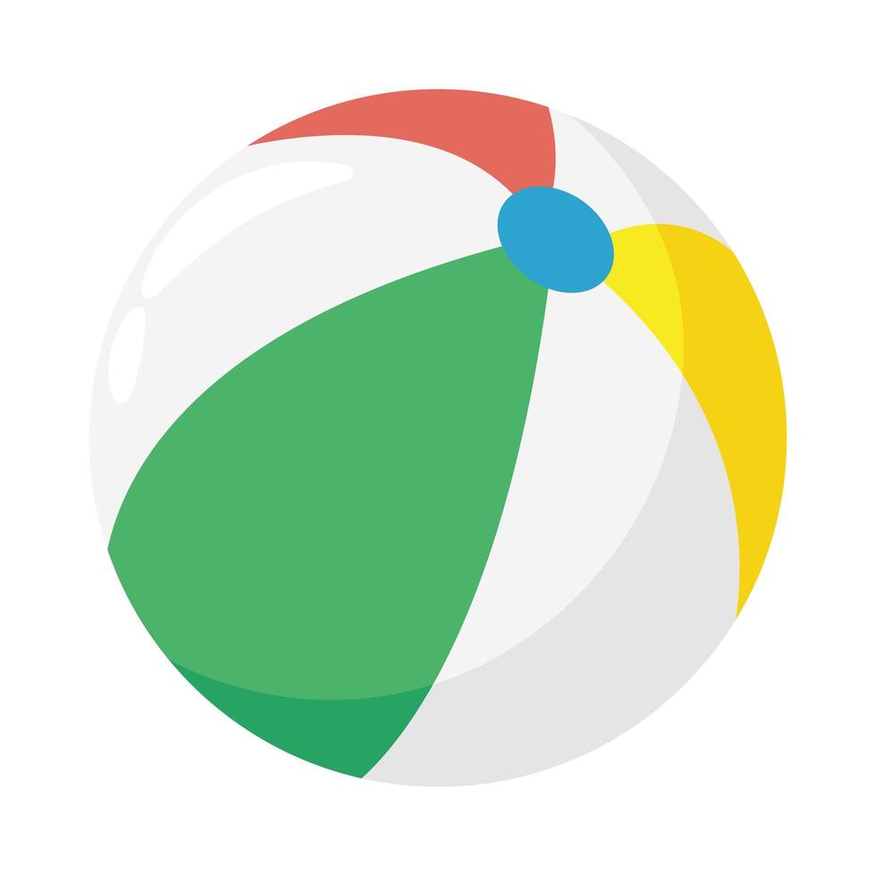 icono de estilo plano de globo de playa vector