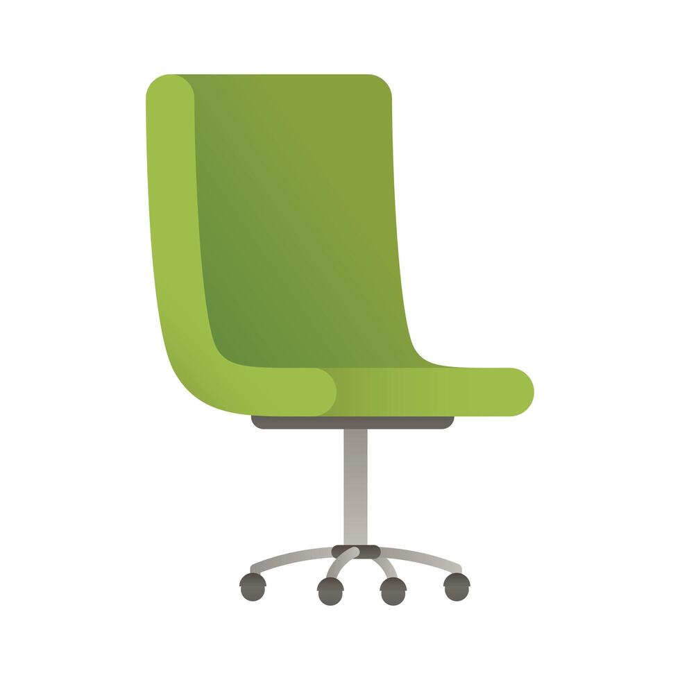 elegant green office chair icon vector illustration design