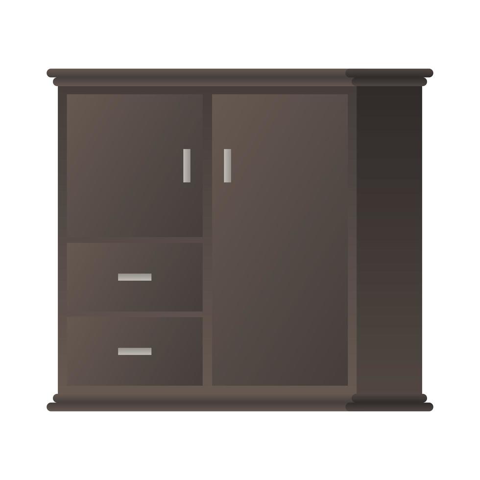 closet dresser isolated icon vector