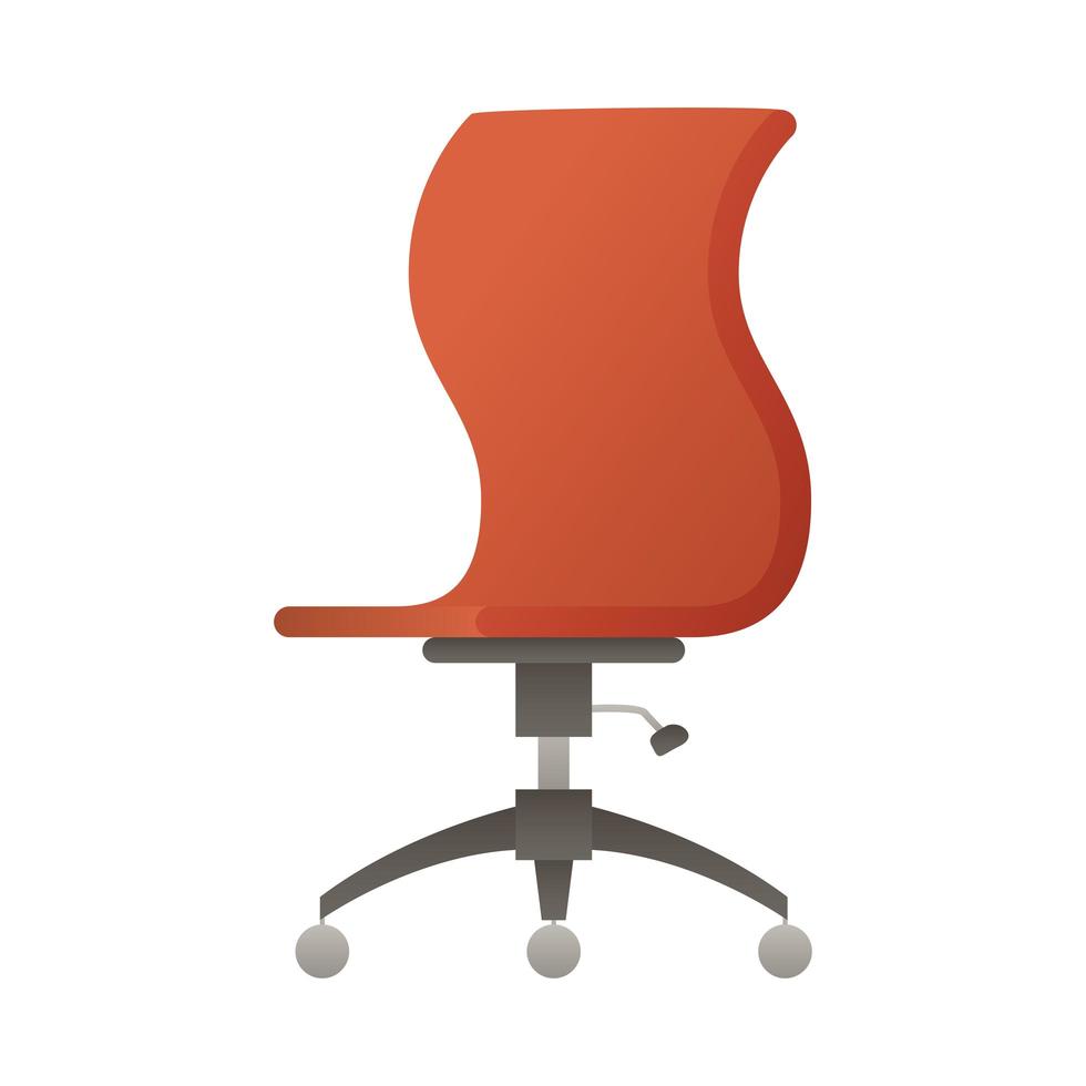 Elegante diseño de ilustración de vector de icono de silla de oficina roja