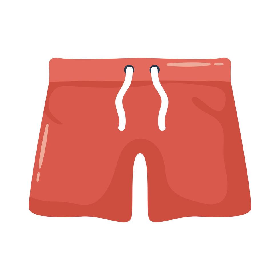 male swimsuit flat style icon vector