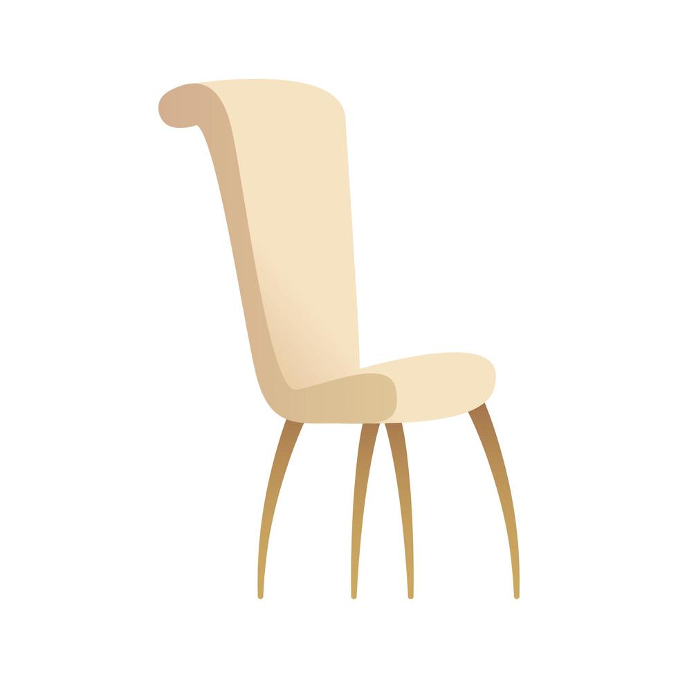 white house chair isolated icon vector illustration design