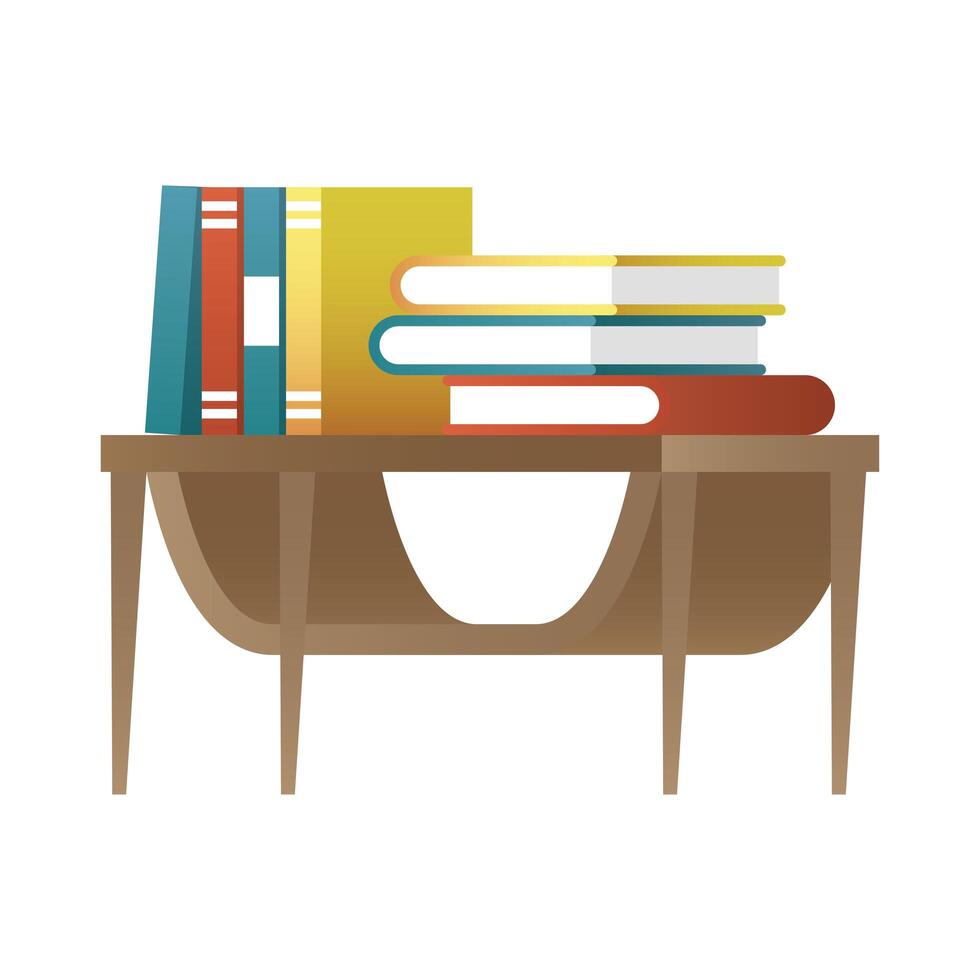 wooden drawer with books icon vector illustration