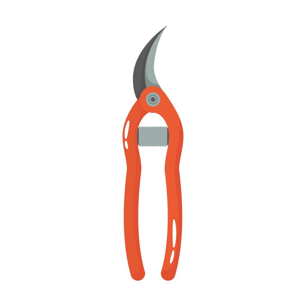 scissors gardening tool flat style icon vector