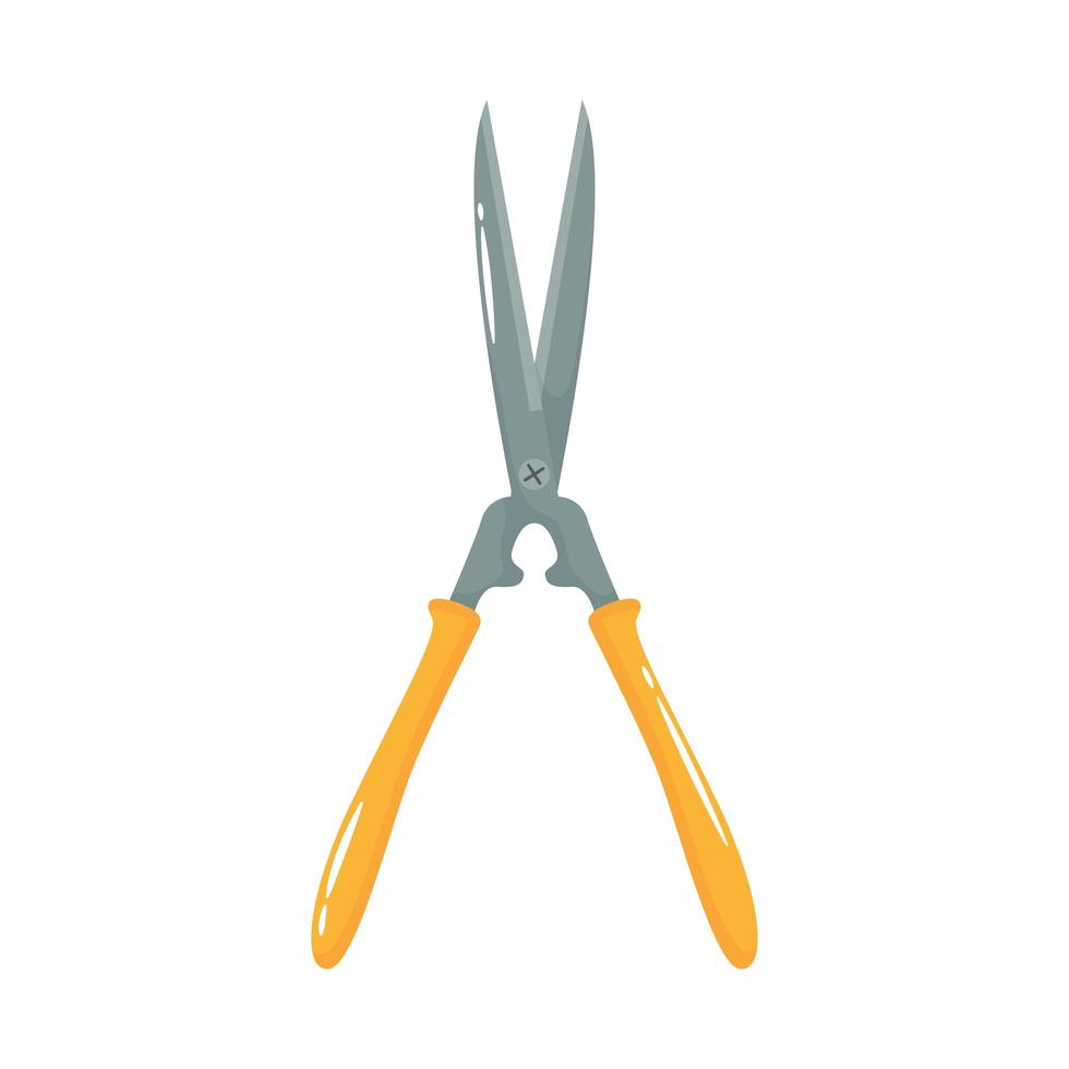 scissors gardening tool flat style icon vector