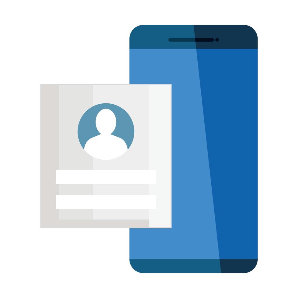 mobile phone, login in smartphone device on white background vector