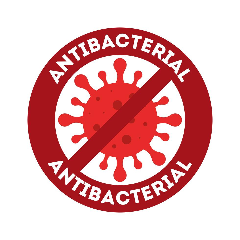 prohibición antibacteriana con diseño de vector de virus covid 19