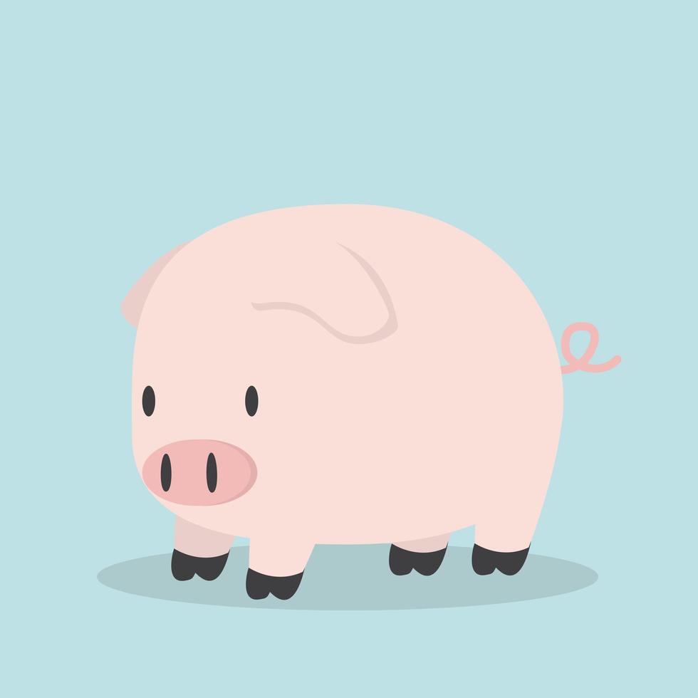Cute little pig  cartoon vector