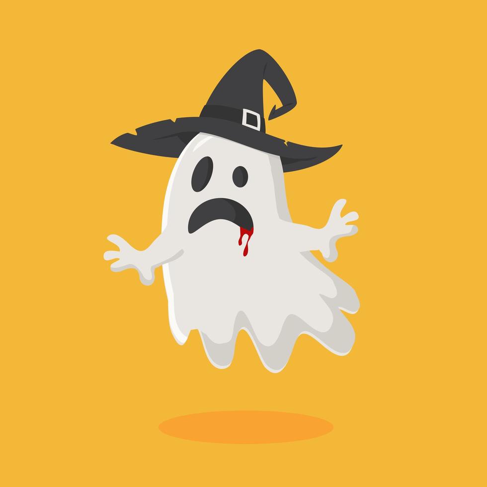 fantasma de halloween volador vector