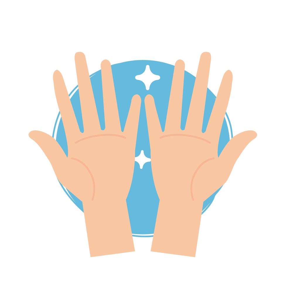 Isolated hands washing vector design