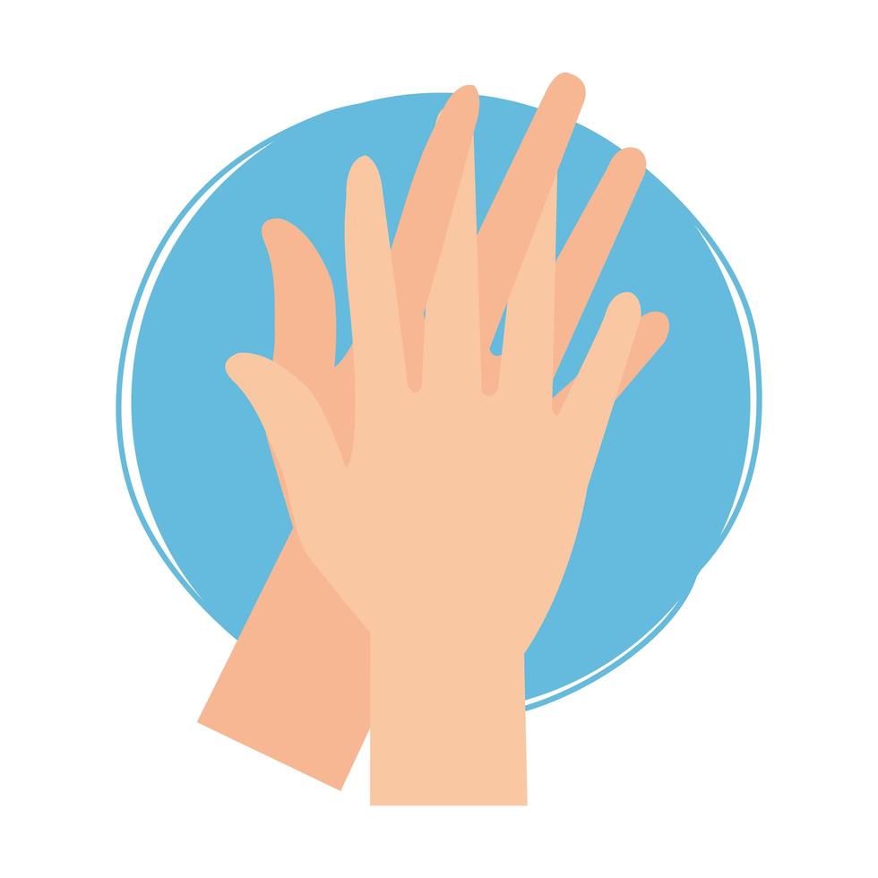 Isolated hands washing vector design