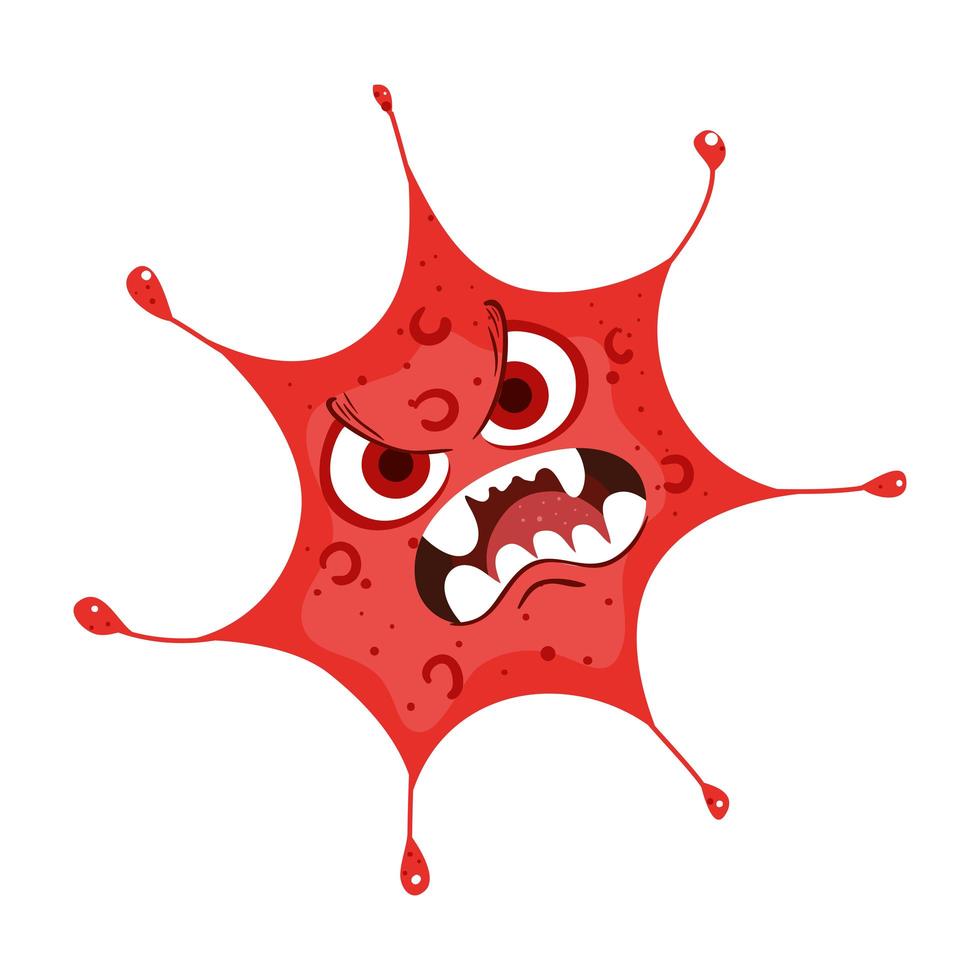 diseño de vector de dibujos animados de virus