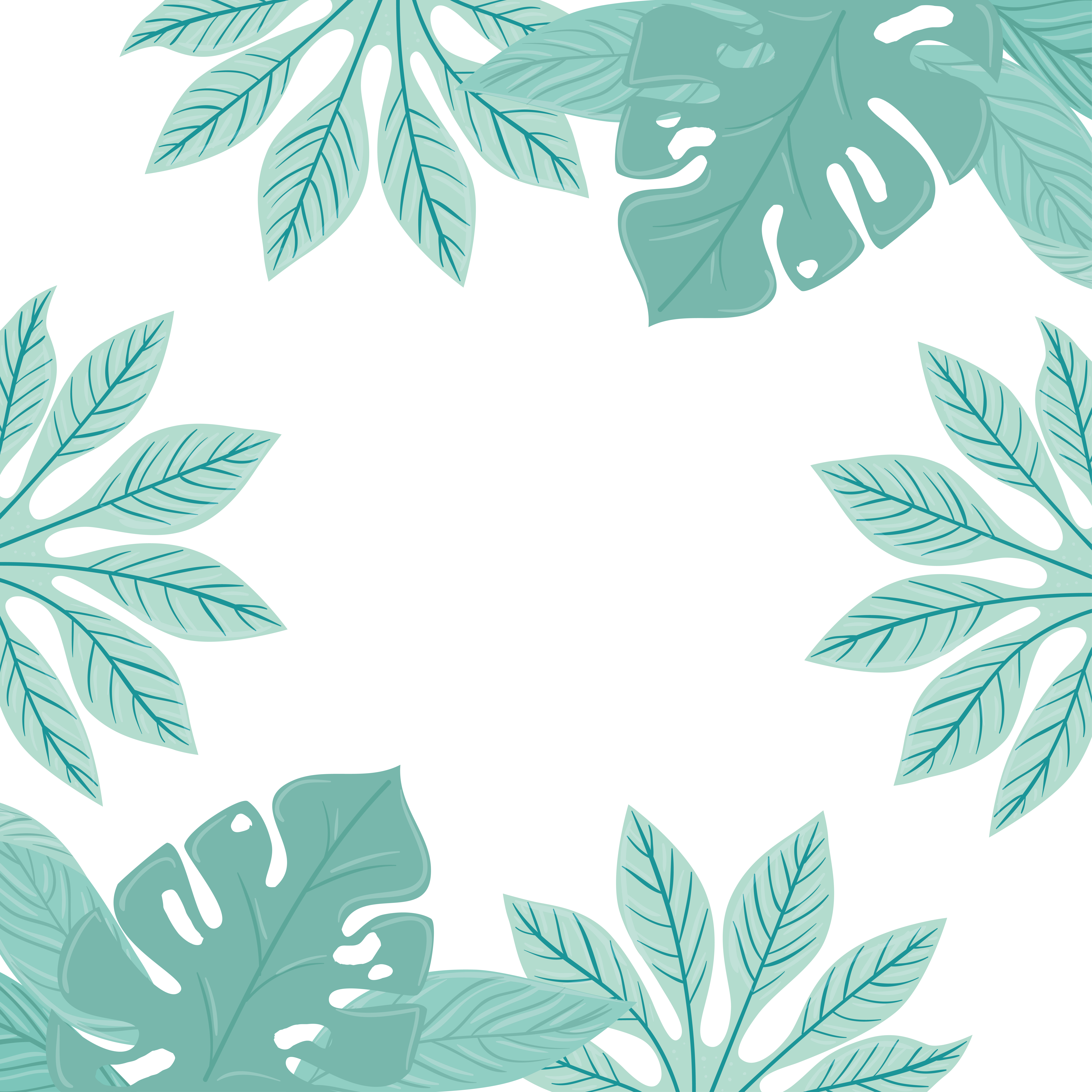 frame of tropical leaves pastel color on white background 1892383 Vector  Art at Vecteezy
