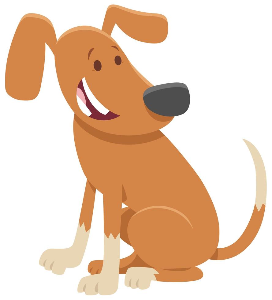 lindo personaje de dibujos animados de perro o cachorro vector