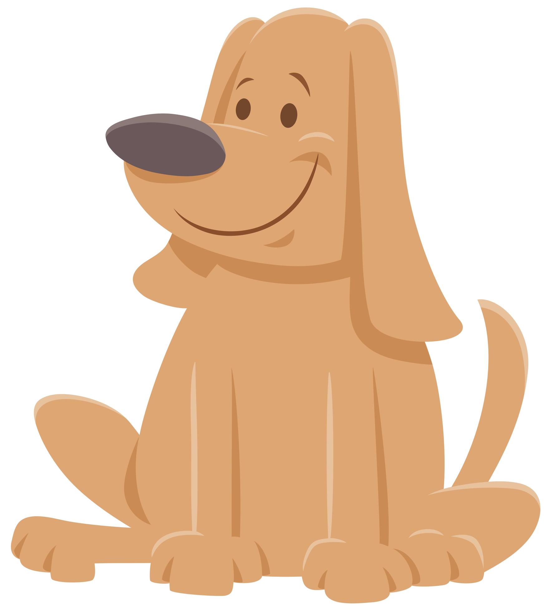 funny beige dog cartoon animal character 1892783 Vector Art at Vecteezy
