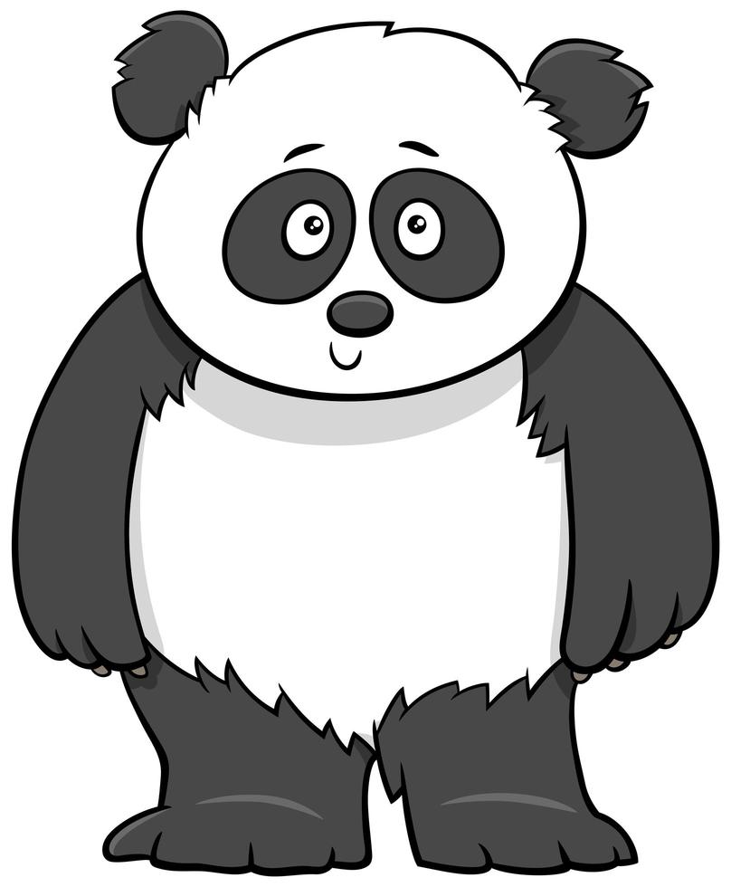 cute baby panda cartoon illustration vector
