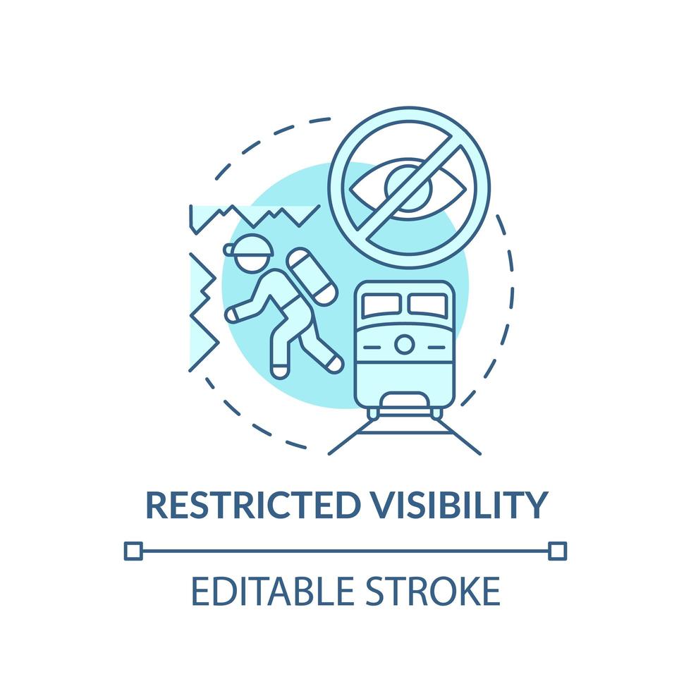 Restricted visibility concept icon vector