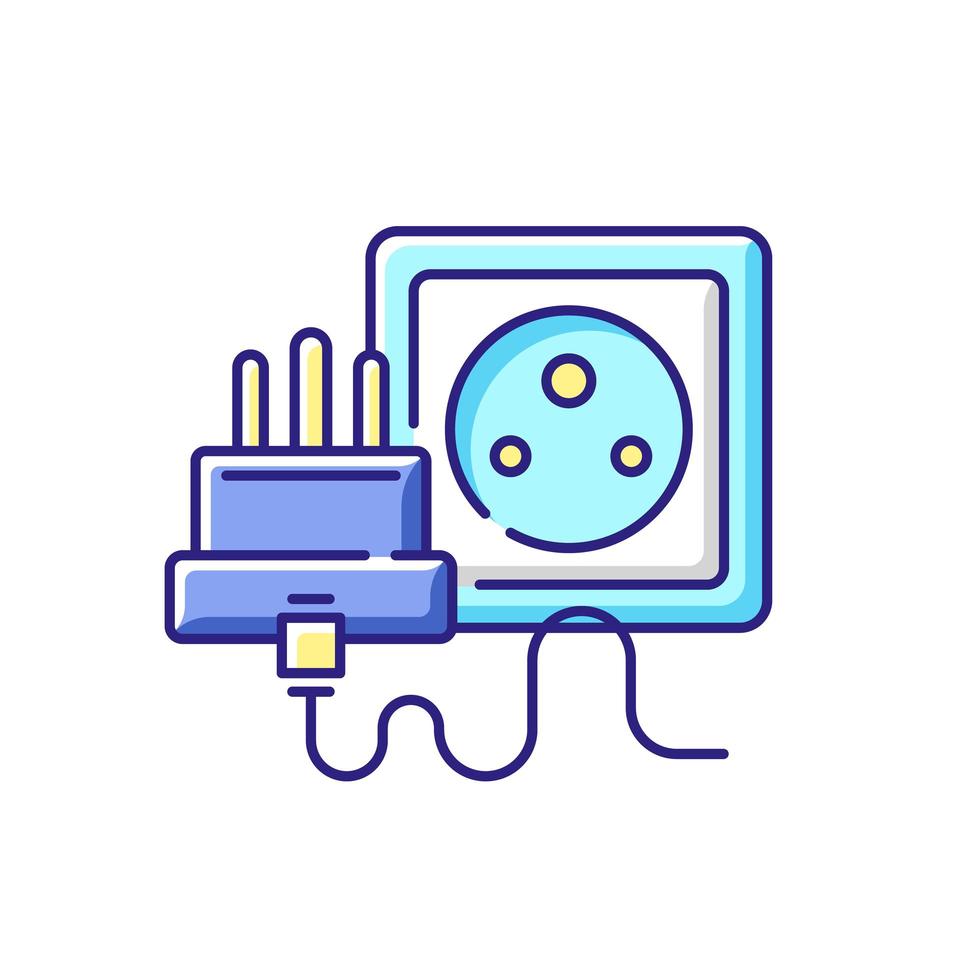 Socket RGB color icon vector