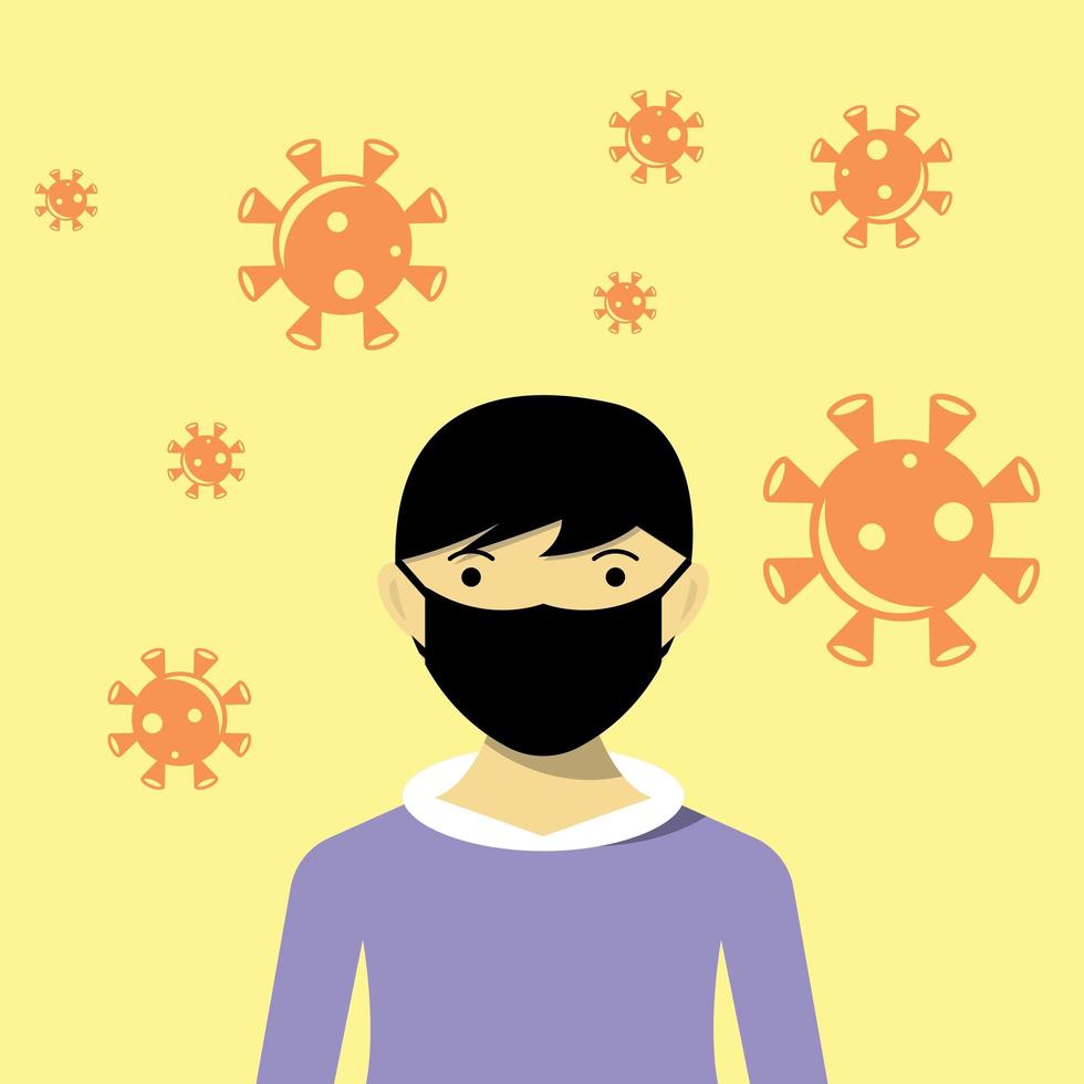 Man wearing mask vector