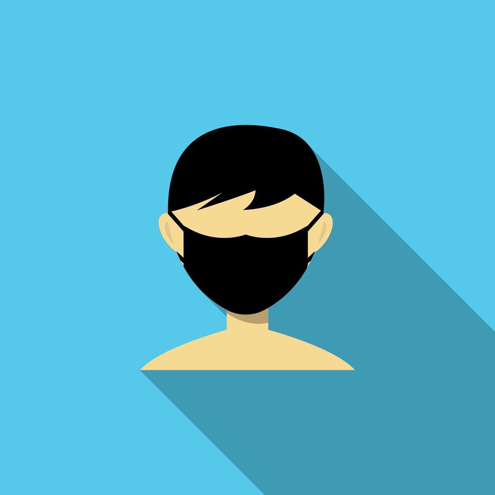 Man wearing face mask vector