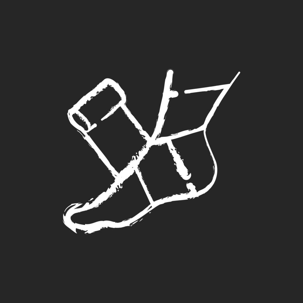 Elastic bandage chalk white icon on black background vector