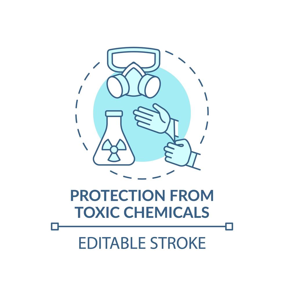 Protection from toxic chemicals concept icon vector