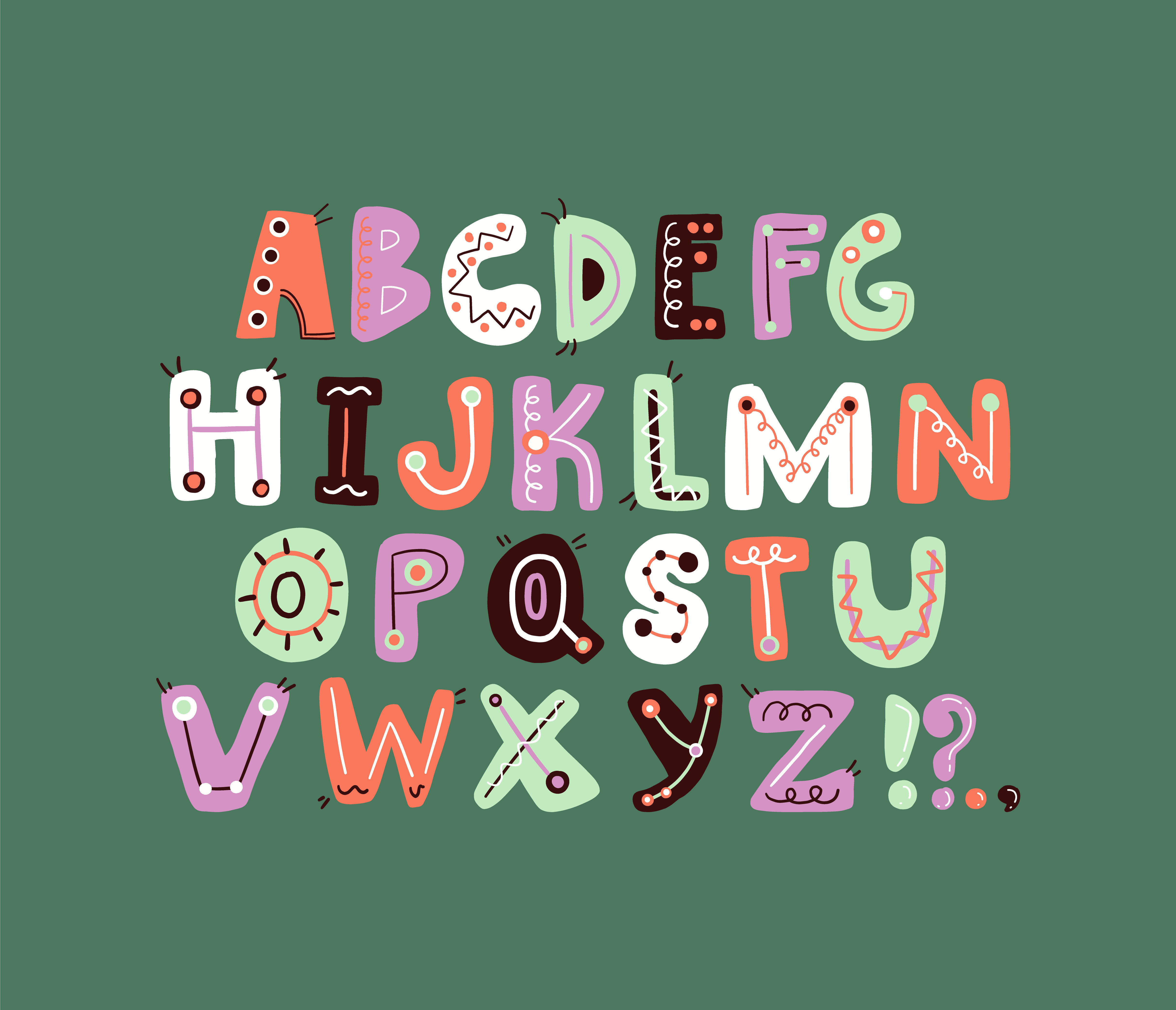 cute-funky-letter-alphabet-design-colorful-and-playful-letter-design