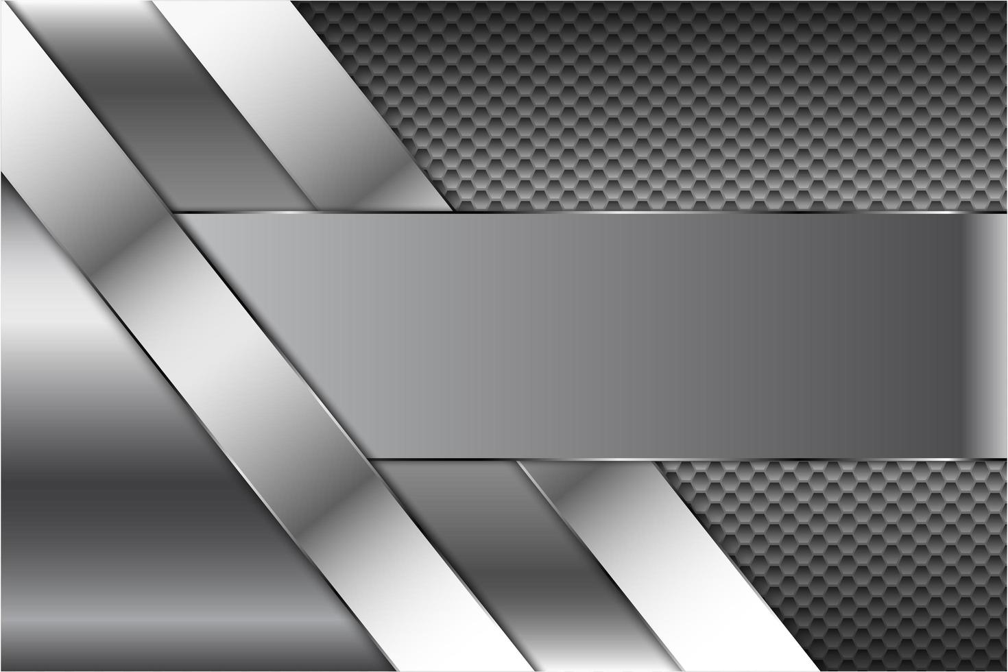 tecnología de metal con patrón hexagonal vector