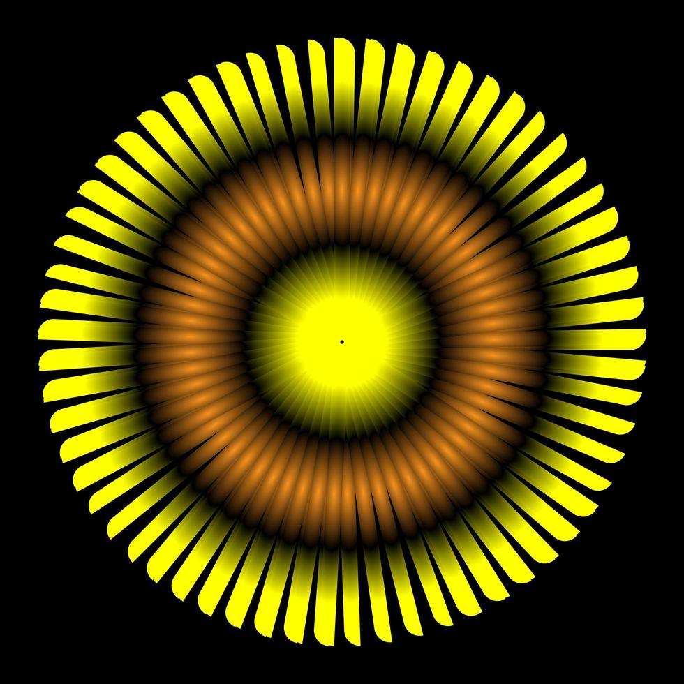 transición circular de girasol vector