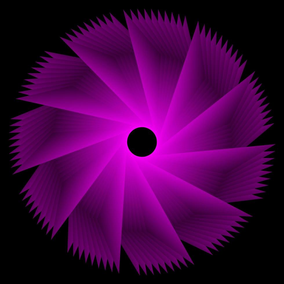 adorno de círculo de espirógrafo púrpura vector