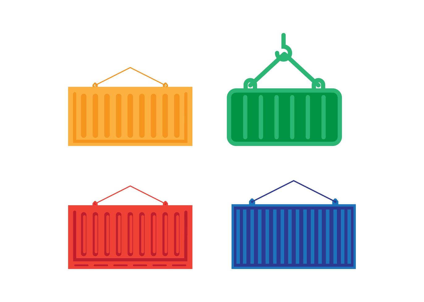 Container icon design set vector