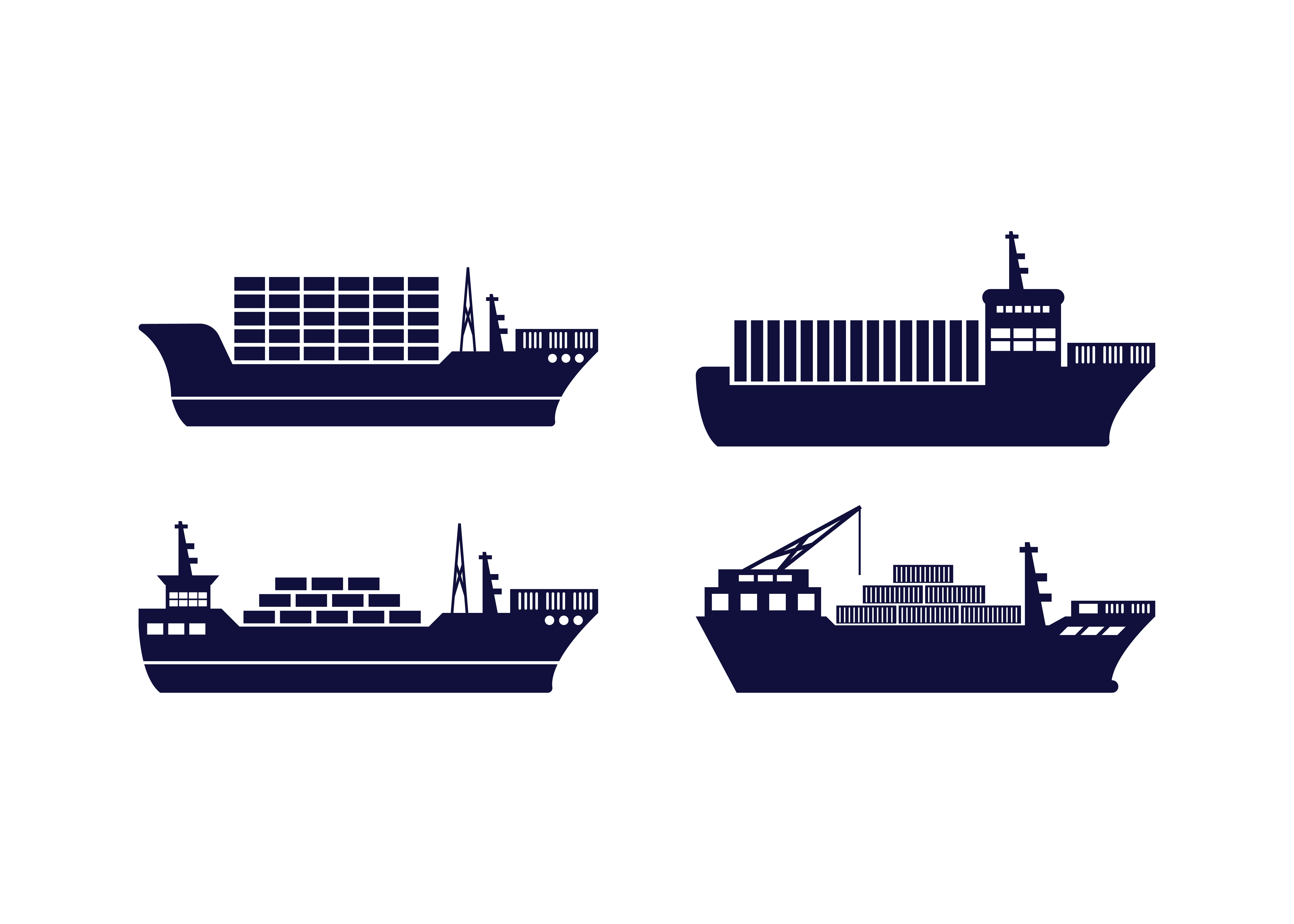 Cargo ship icon design template set 1893098 Vector Art at Vecteezy